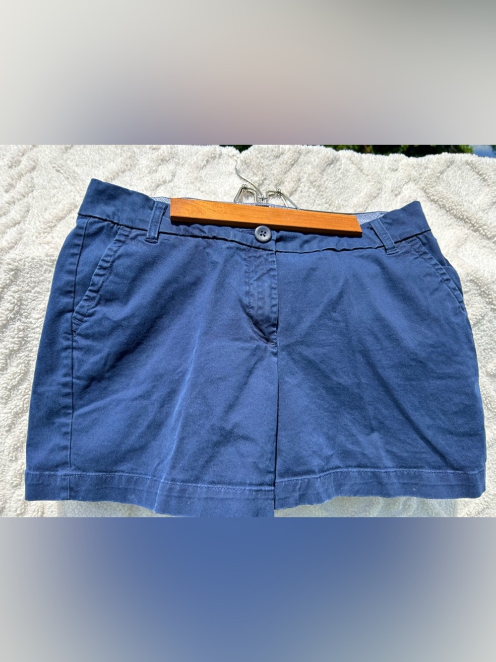 crown & ivy Navy Blue Cotton Shorts